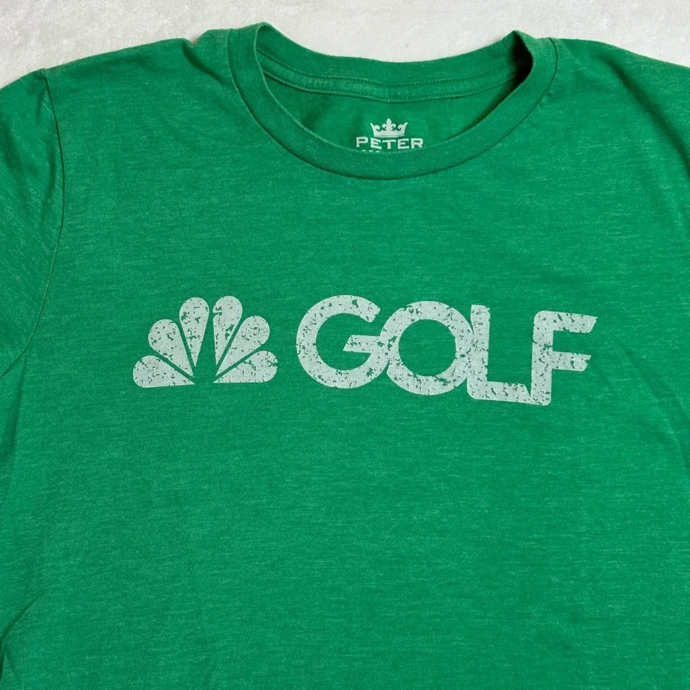 Peter Millar Mens Small Green NBC Golf Graphic T-Shirt Performance Tee Ahleisure - Picture 2 of 6
